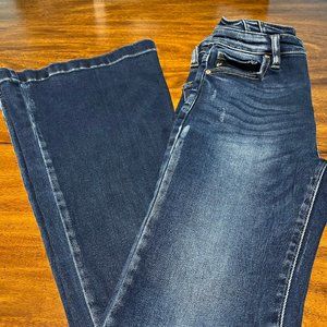 KanCan Curvy Size 1 (24) Button-Fly Flare Jeans